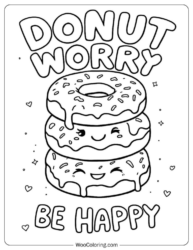 coloring pages of doughnuts