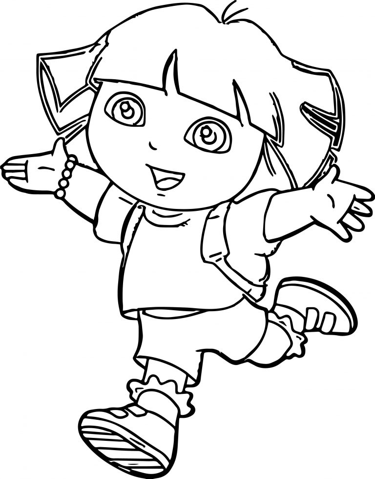 Dora Cartoon Coloring Pages Wecoloringpage