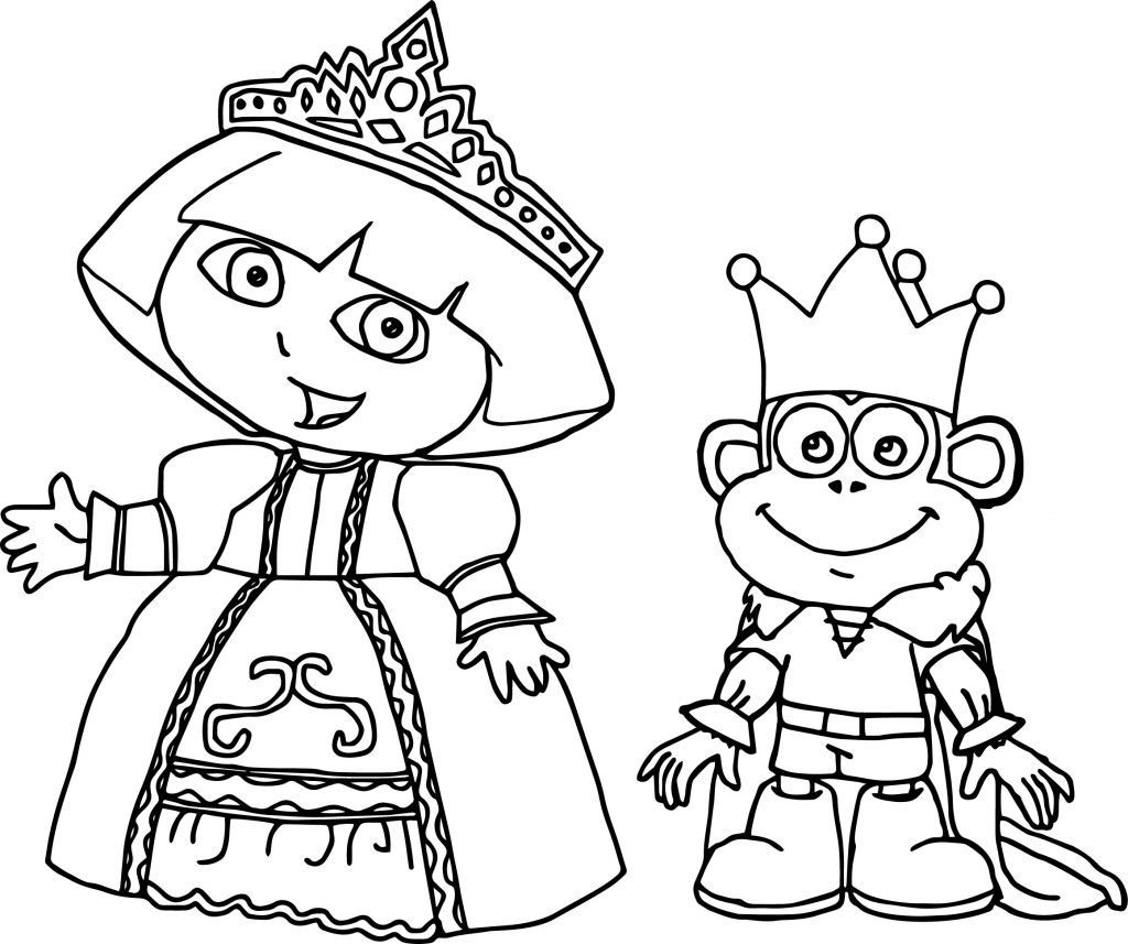 Dora Cartoon Coloring Pages Wecoloringpage