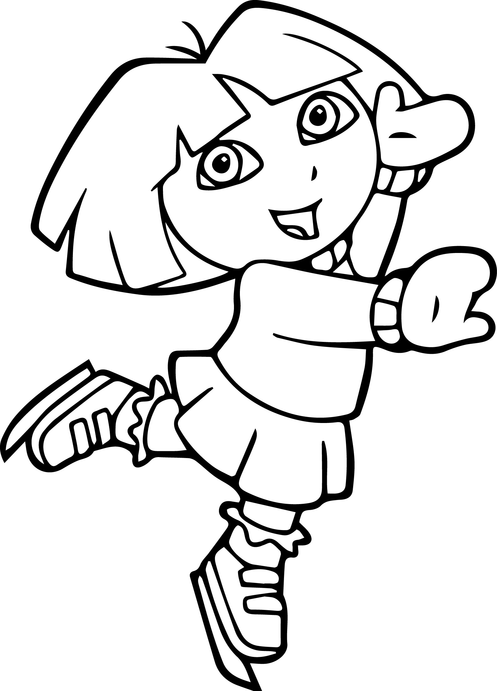 Dora Cartoon Coloring Pages Wecoloringpage
