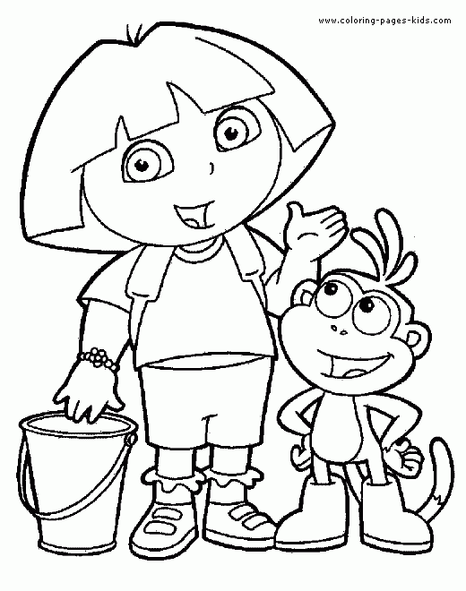 Dora The Explorer Color Page Coloring Pages For Kids Dora The Explorer Color Page Coloring Pages For Kids