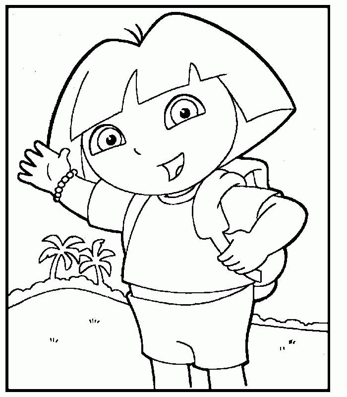 Dora The Explorer Printable Coloring Pages Coloring Nation