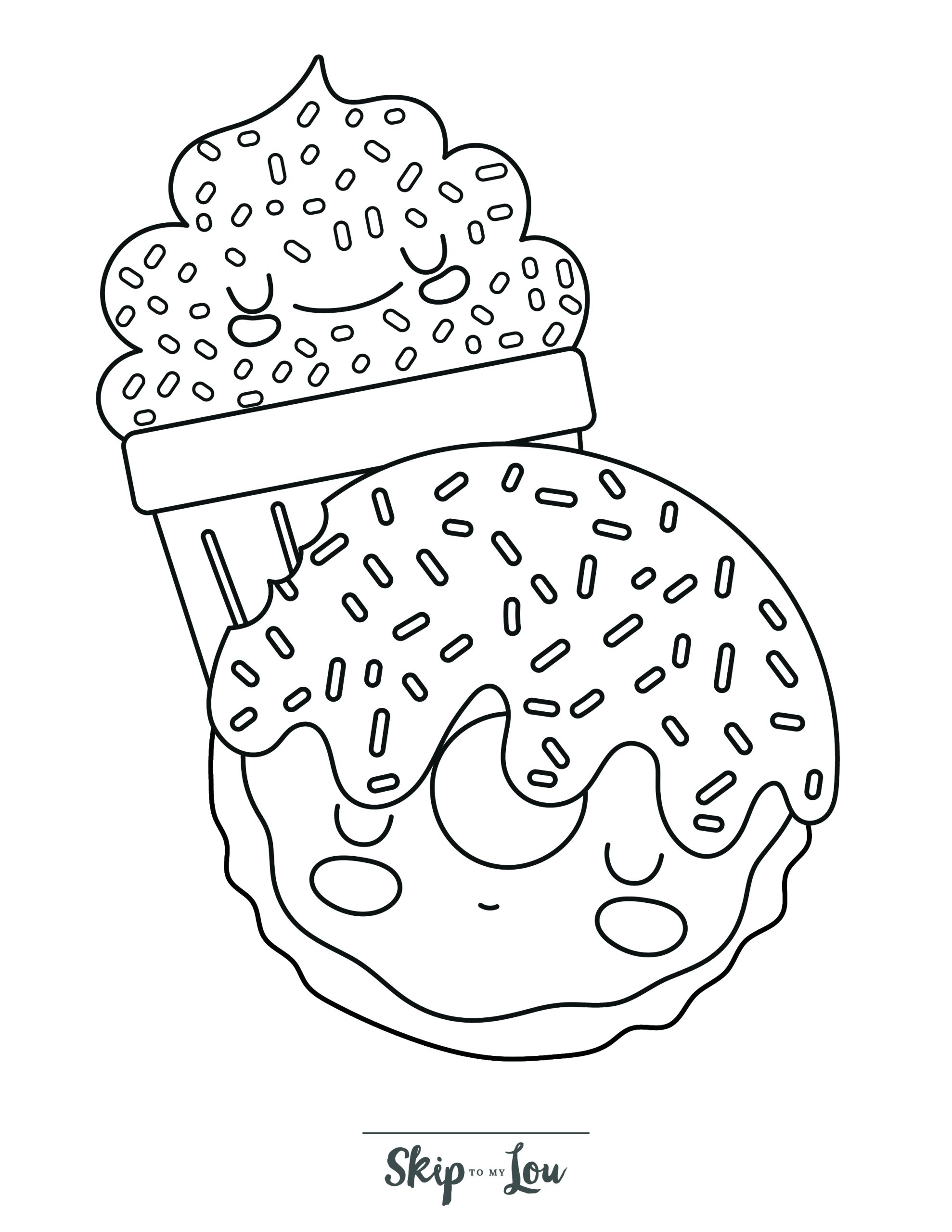 Doughnuts Coloring Pages Ghrnet At Coloring