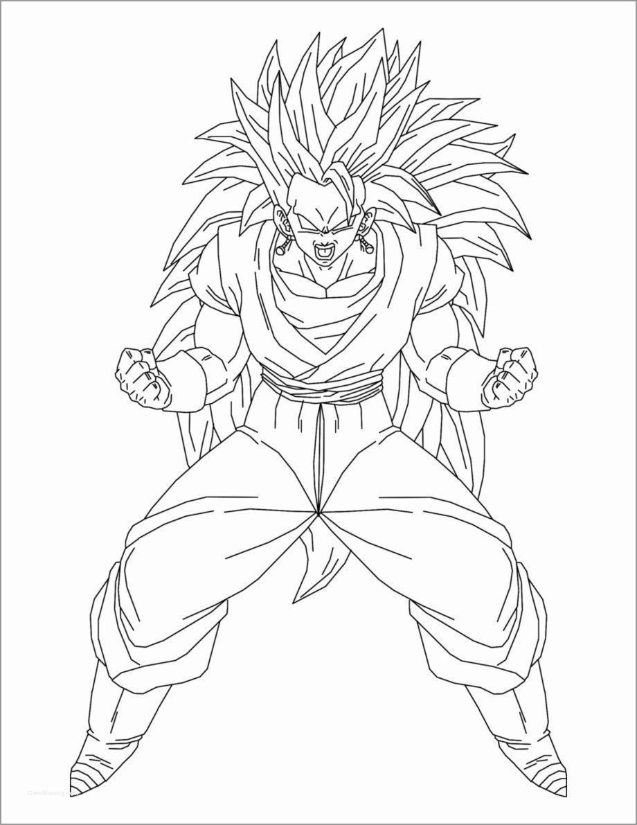 dragon ball z goku coloring pages