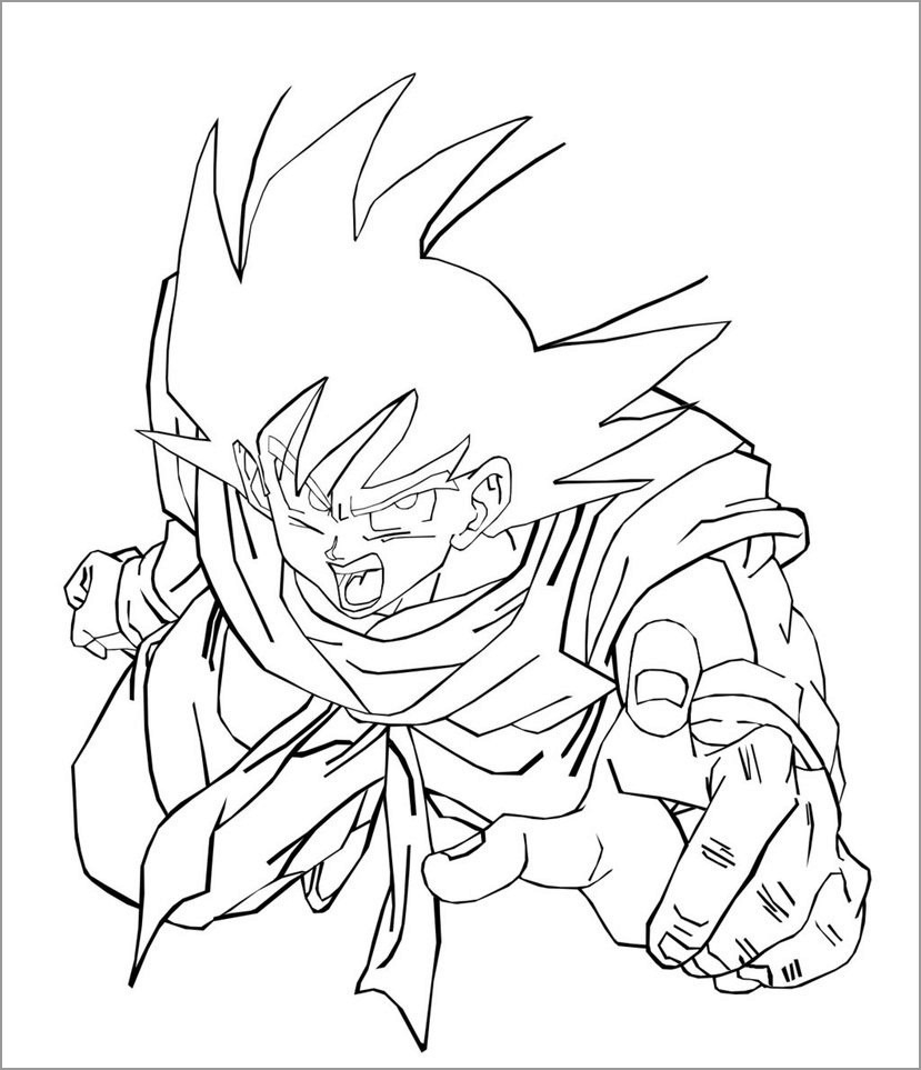 Dragon Ball Z Coloring Pages Of Goku ColoringBay