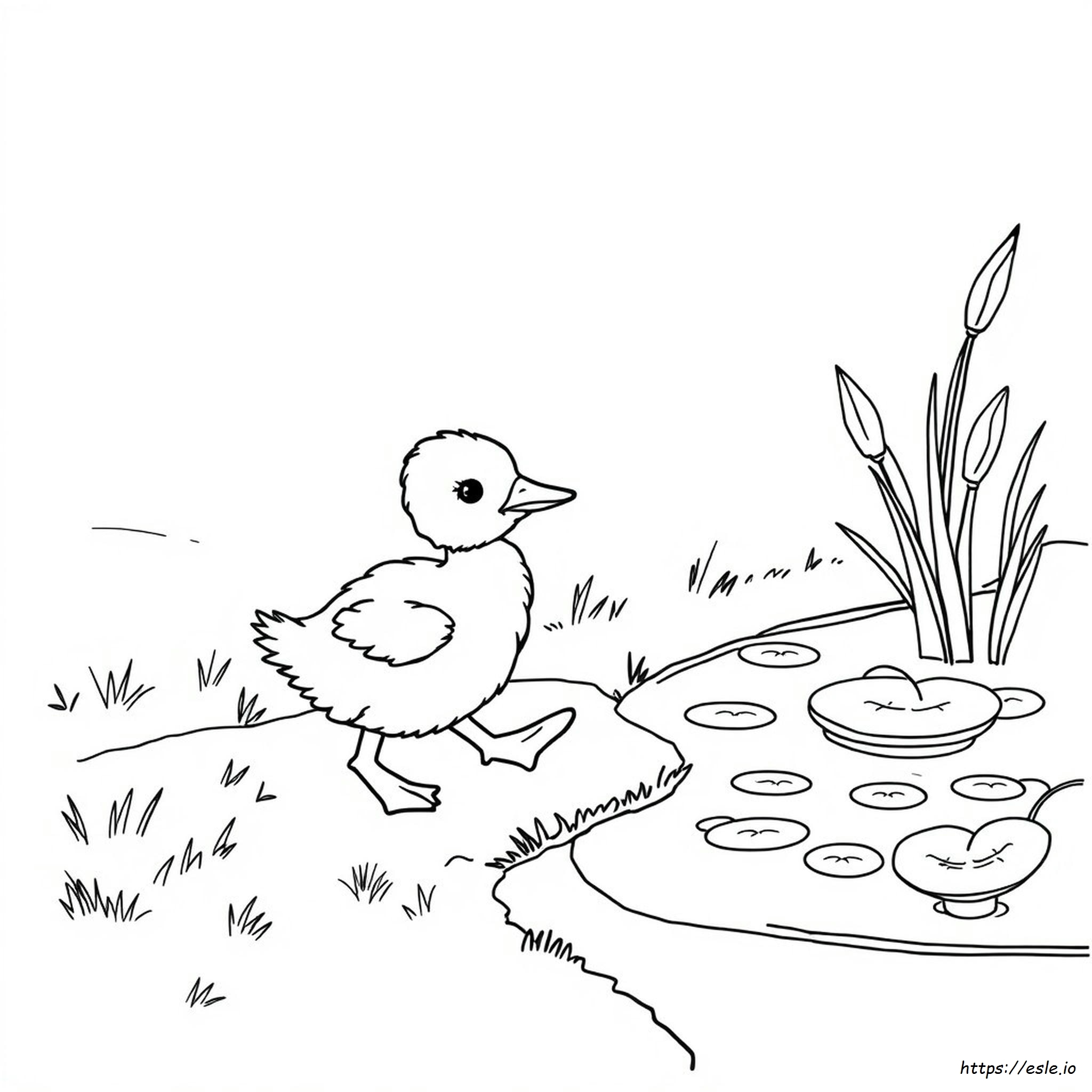 Duckling Coloring Page
