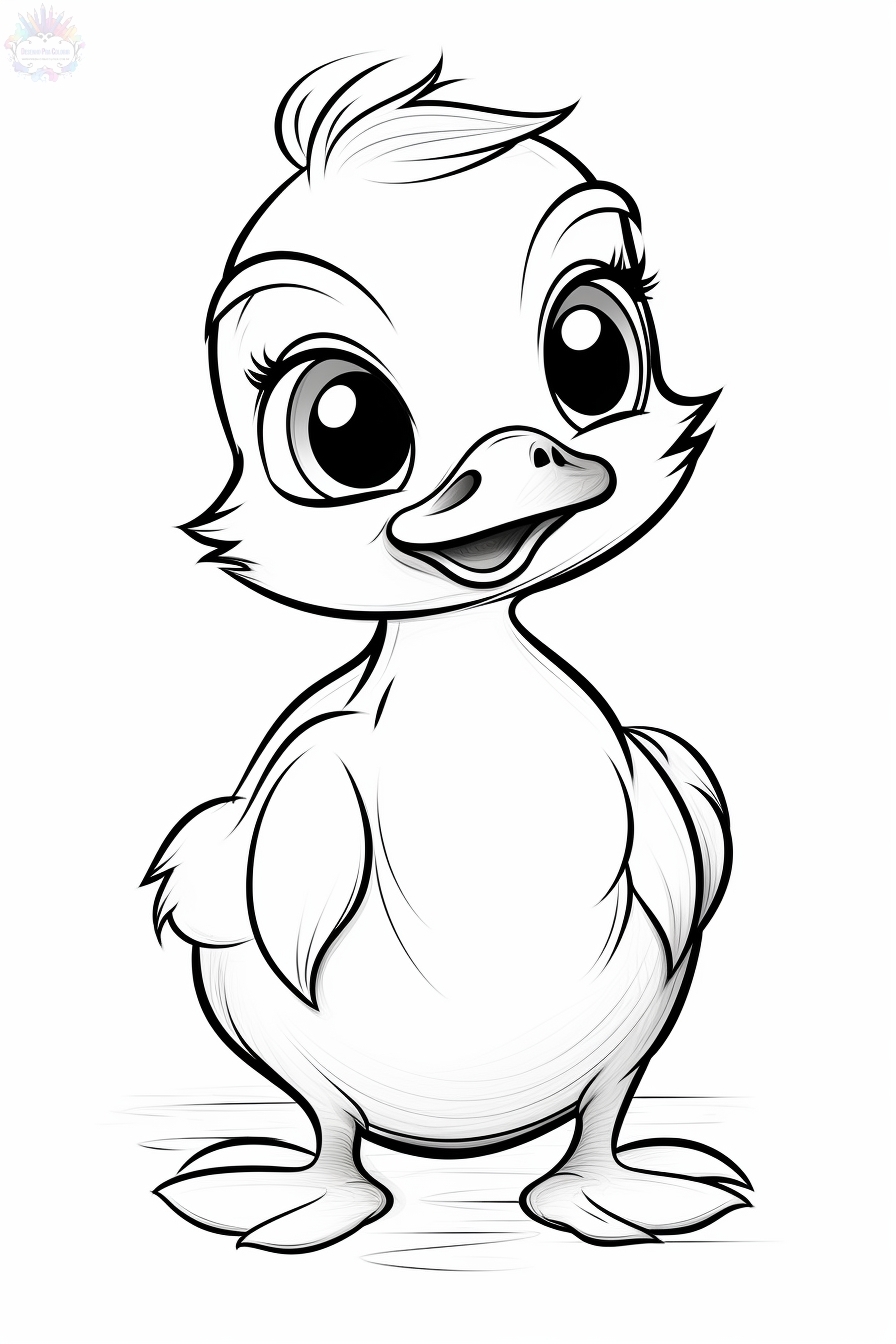 duck and duckling coloring pages