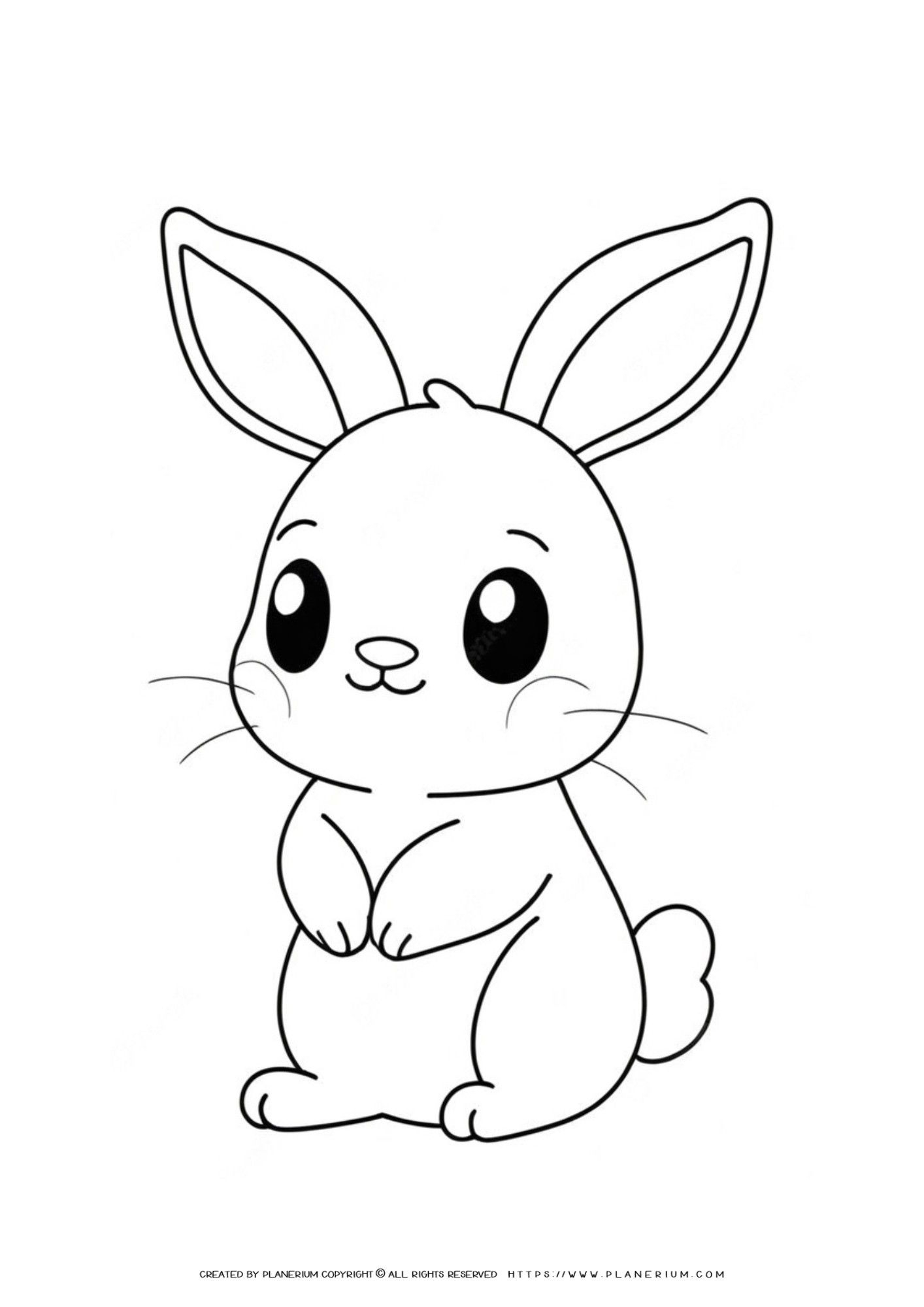 Easter Bunny Coloring Pages Printable Easy Printable Coloring