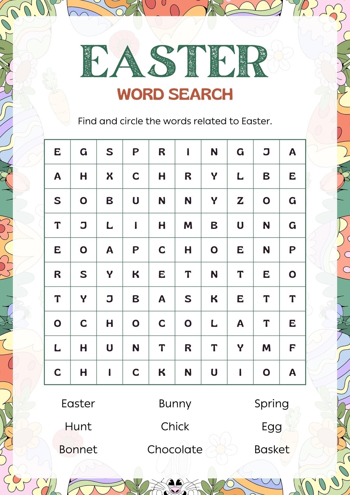 easter coloring pages for kids