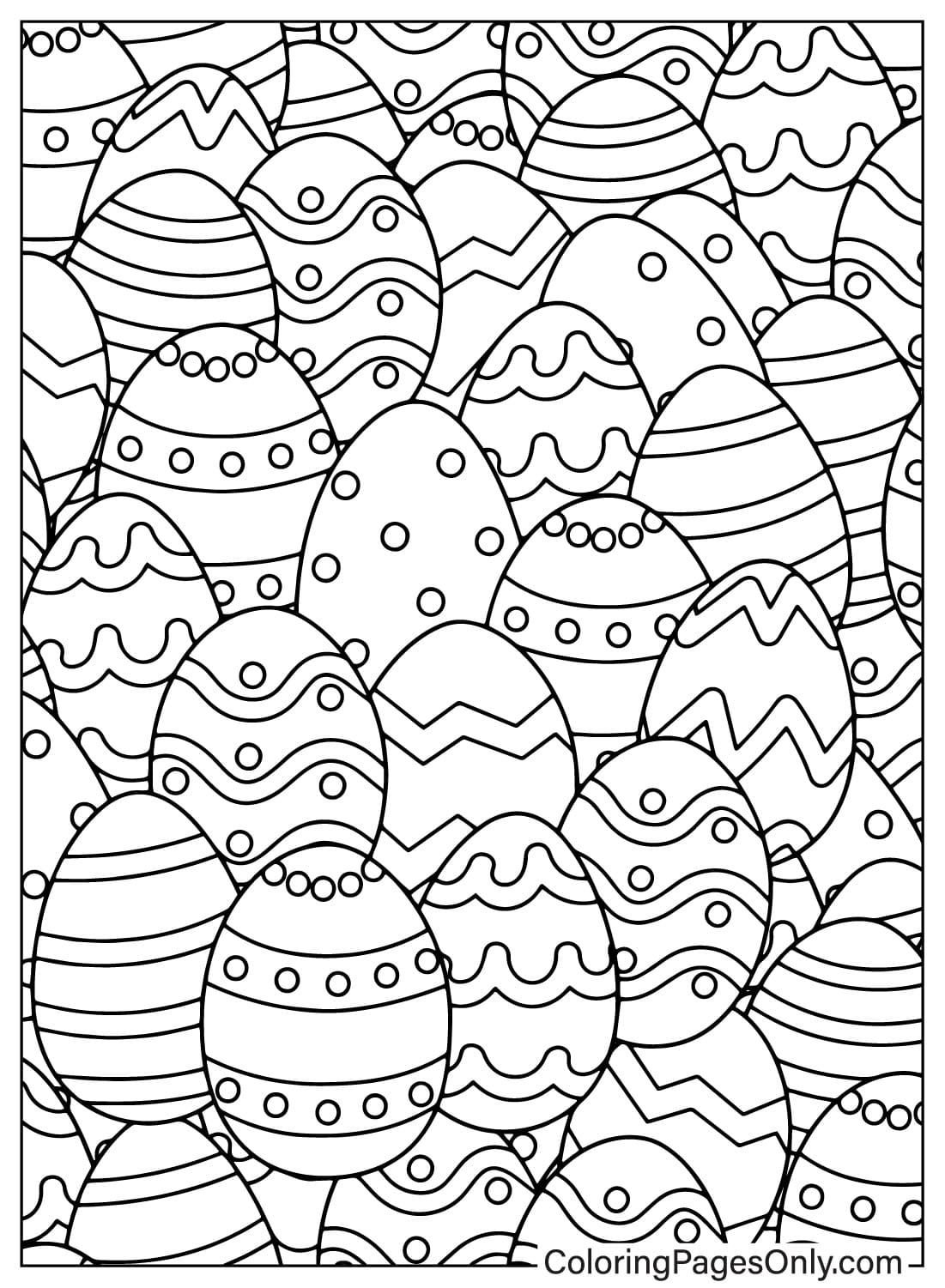 easter egg color page easter egg color page