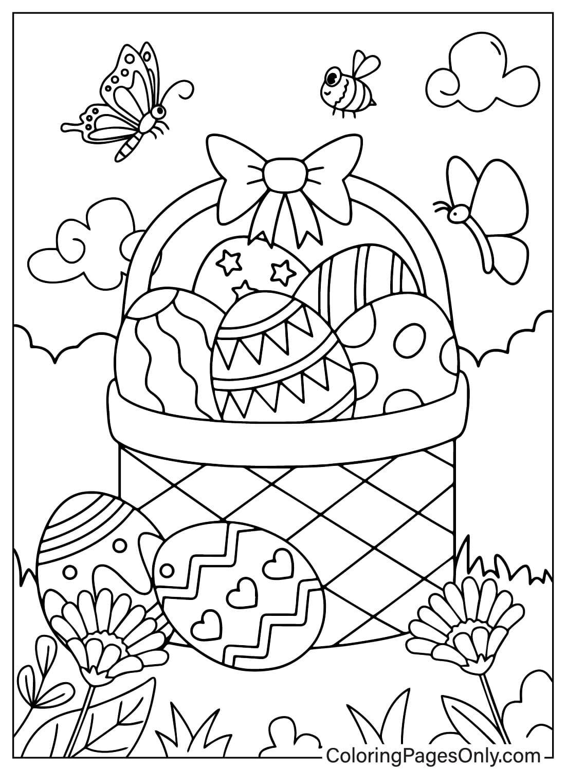 Easter Eggs Coloring Page Free Printable Coloring Pages