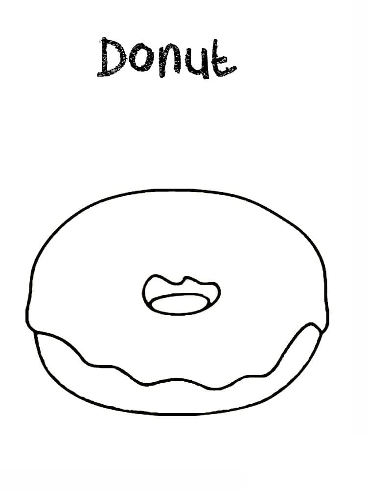 Easy Donut Coloring Page Download Print Or Color Online For Free