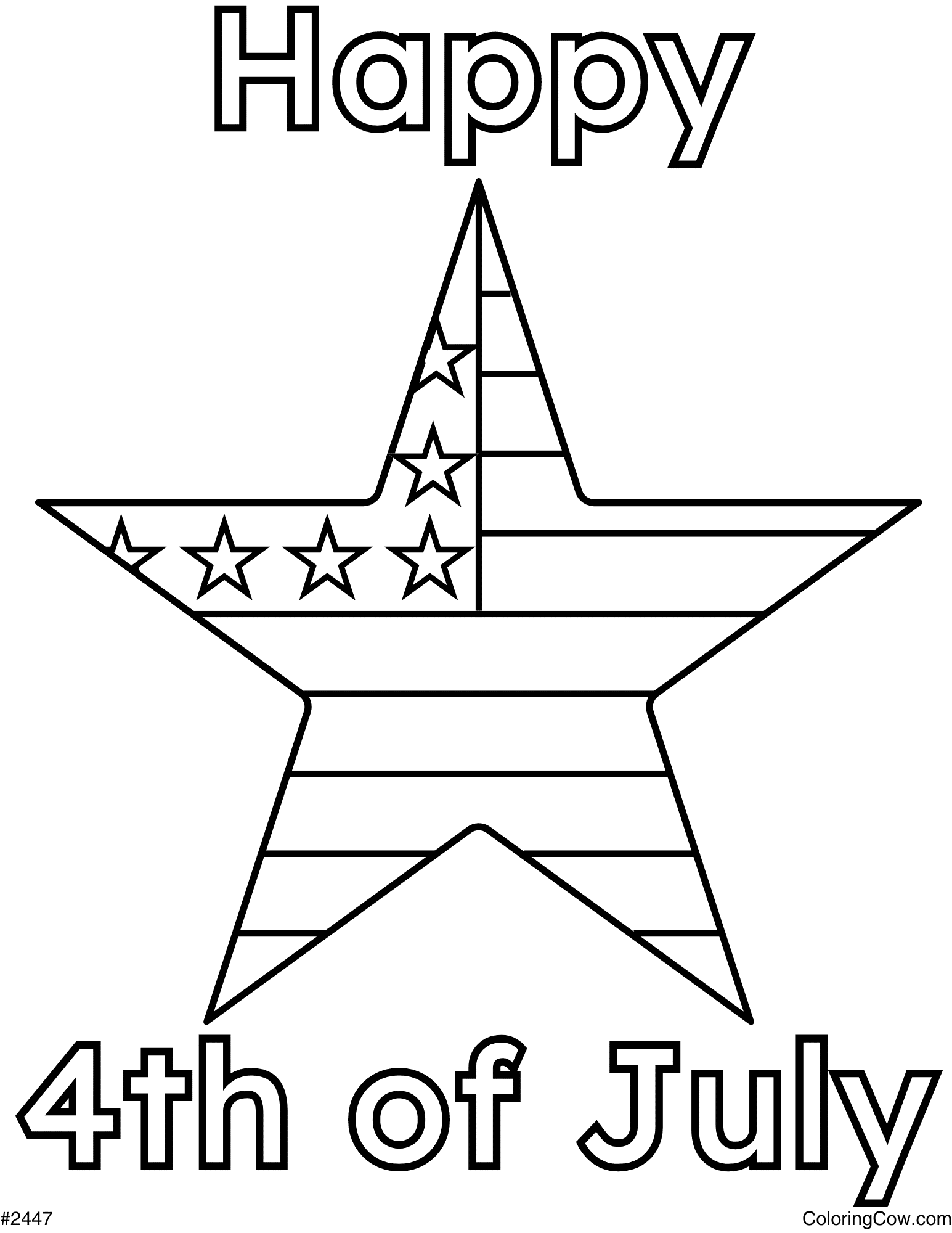 Easy Fourth Of July Coloring Page Easy Fourth Of July Coloring Page