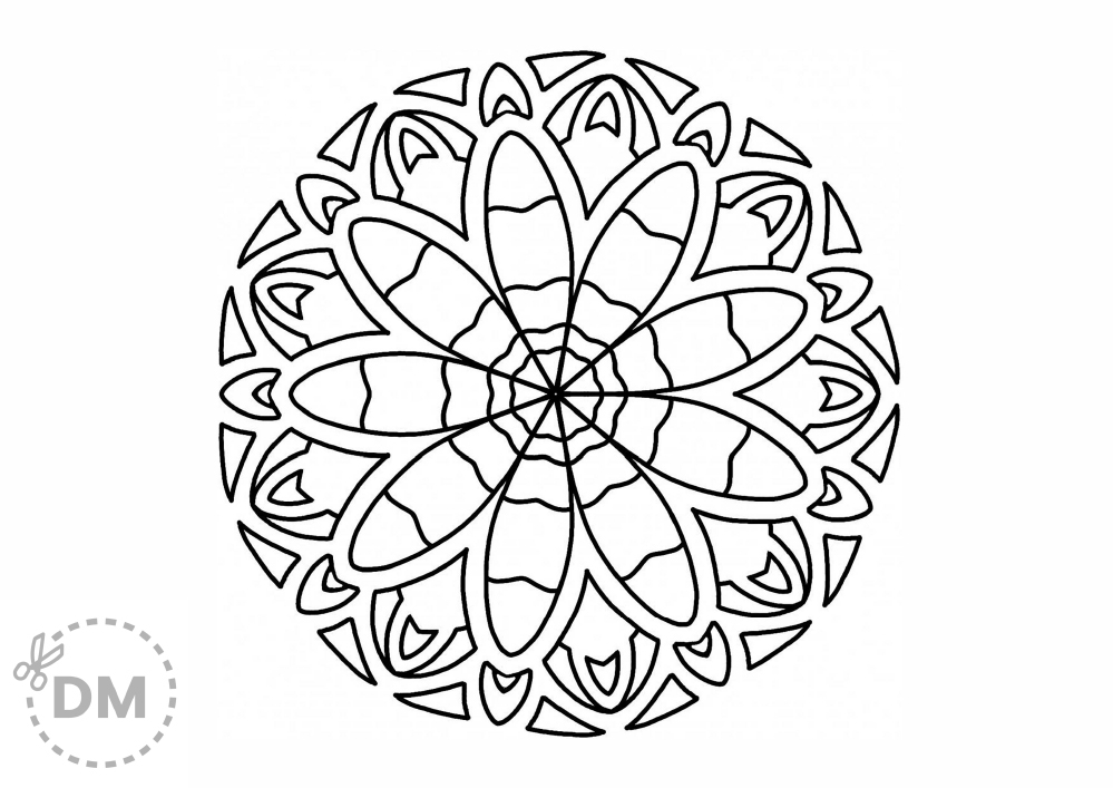 easy mandala coloring pages