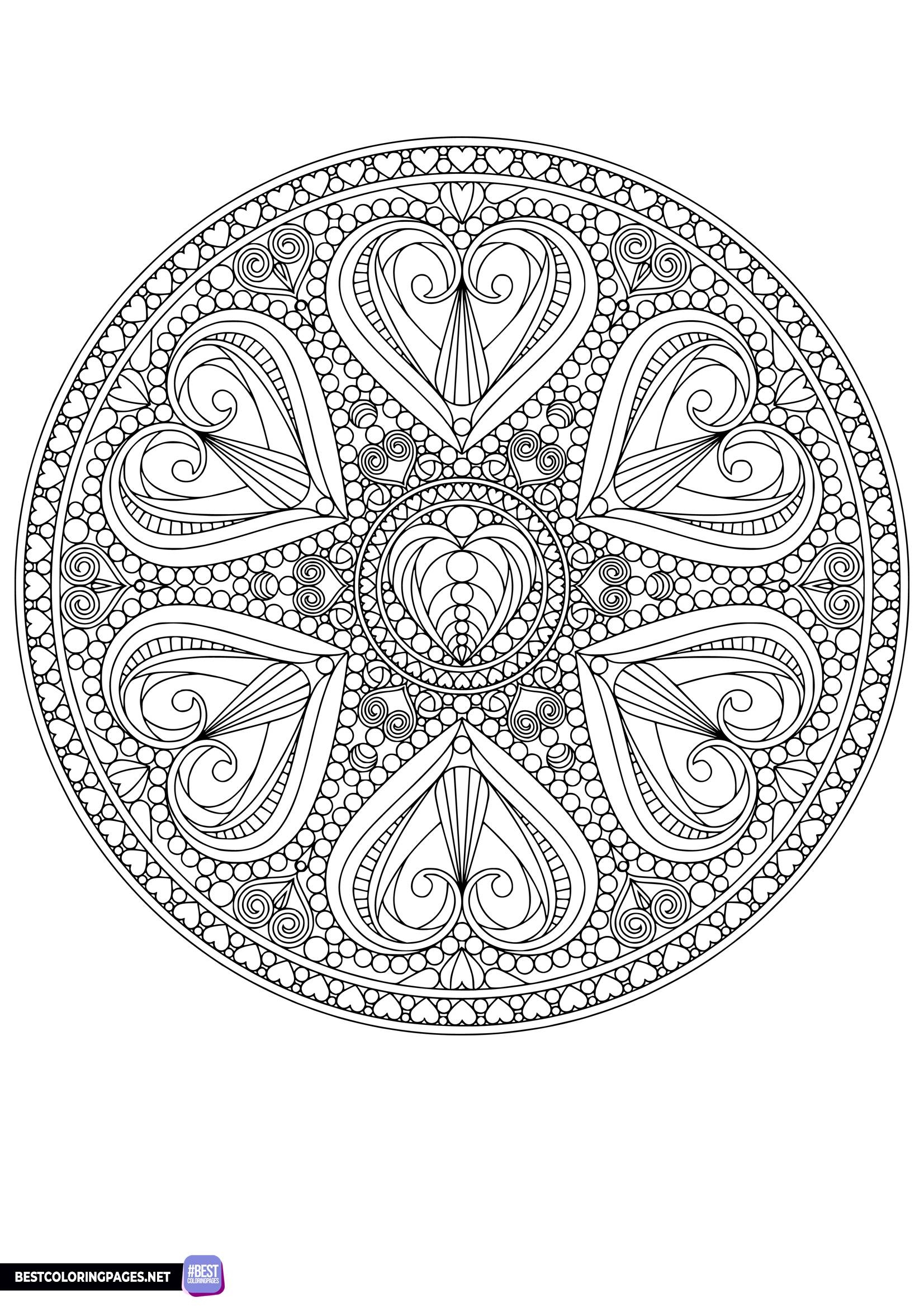 Easy Mandala Coloring Page Free Printable Coloring Pages