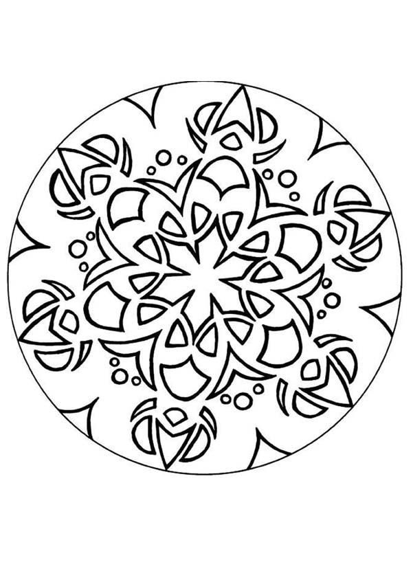 Easy Mandala Coloring Pages Coloring Nation