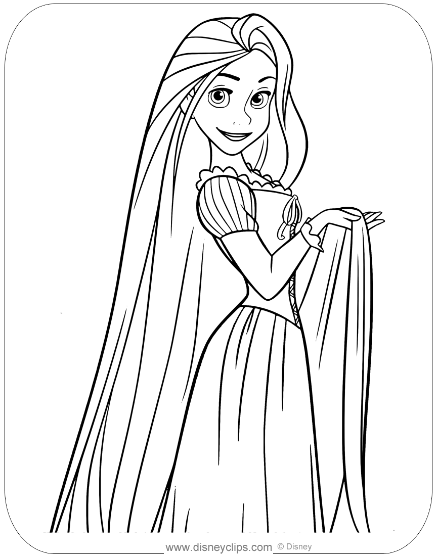 Easy Rapunzel Coloring Pages Easy Rapunzel Coloring Pages