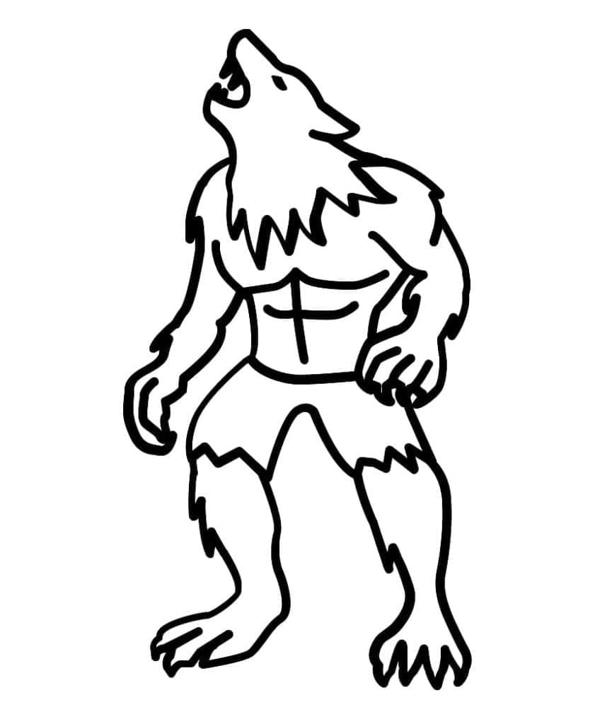 Easy Werewolf Coloring Page Download Print Or Color Online For Free