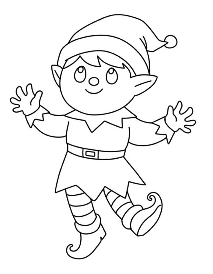 Elf Coloring Pages Free Printable PDF 
