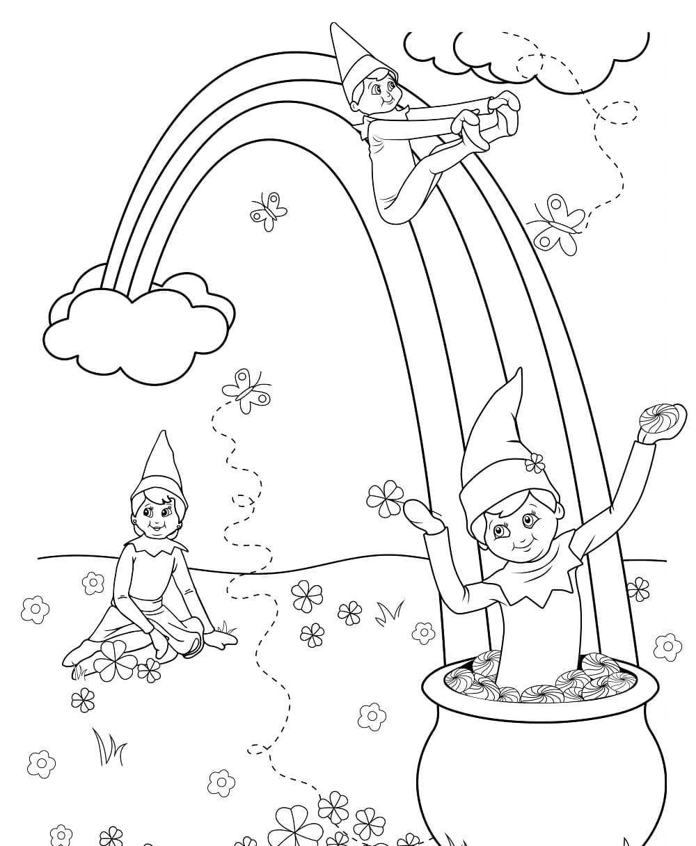 Elf On The Shelf Coloring Pages ColoringLib Elf On The Shelf Coloring Pages ColoringLib