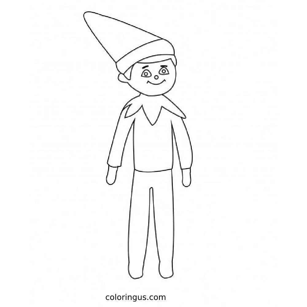 elf on the shelf coloring page elf on the shelf coloring page