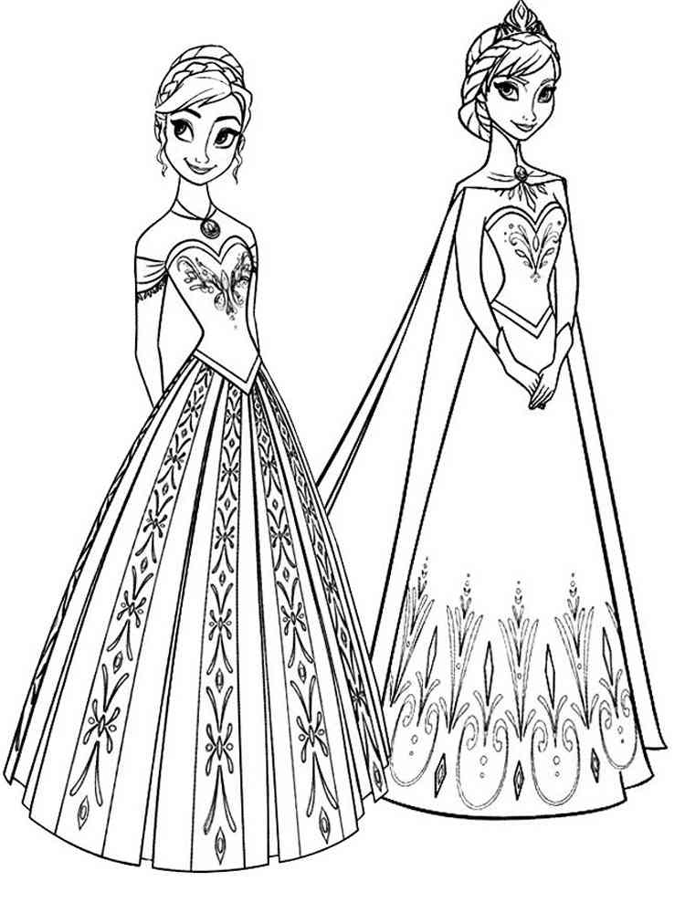 Elsa Anna Coloring Pages