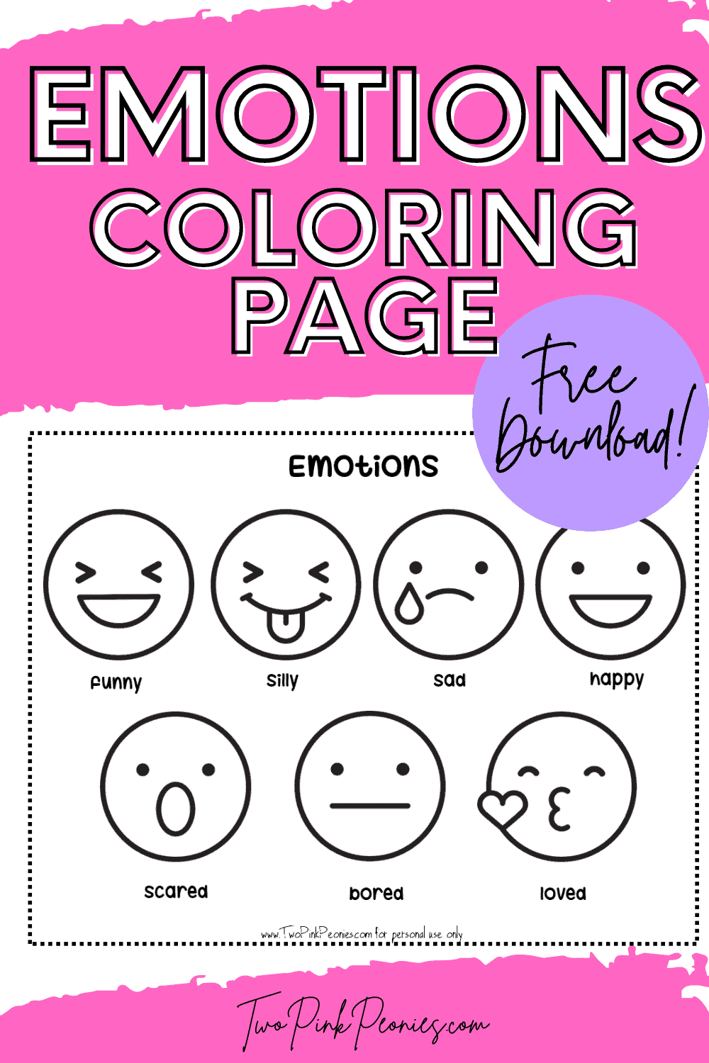 Emotions Coloring Pages Emotions Coloring Pages
