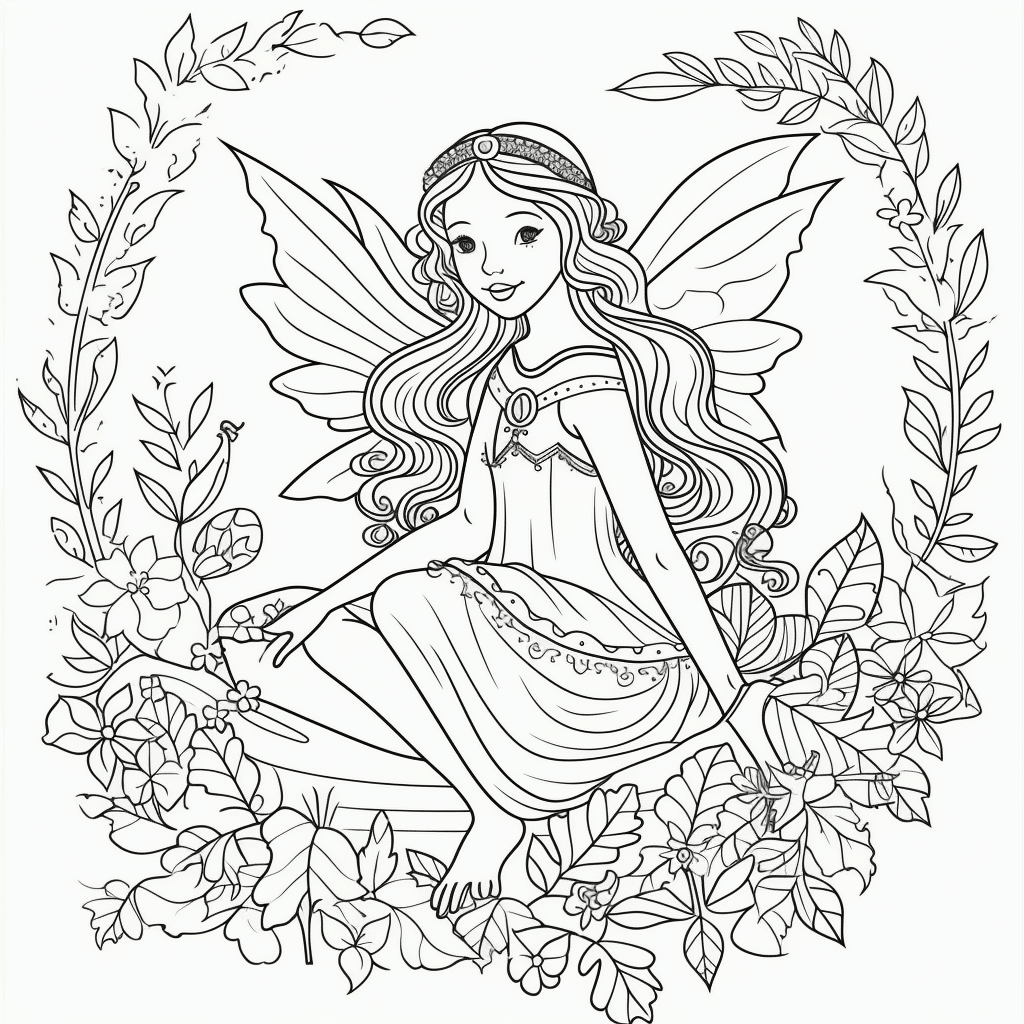 Fairy Coloring Page