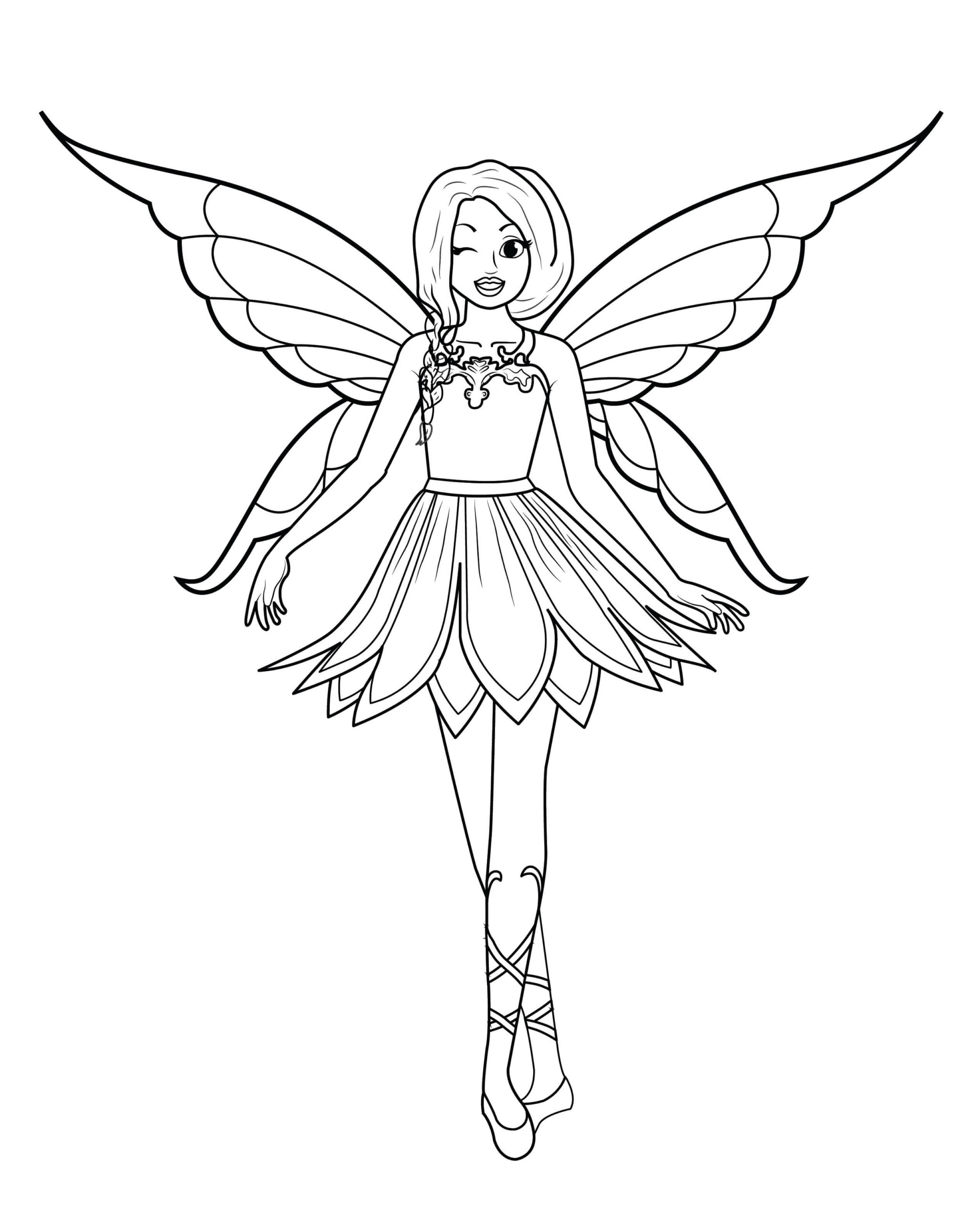 Fairy Coloring Pages ColoringLib