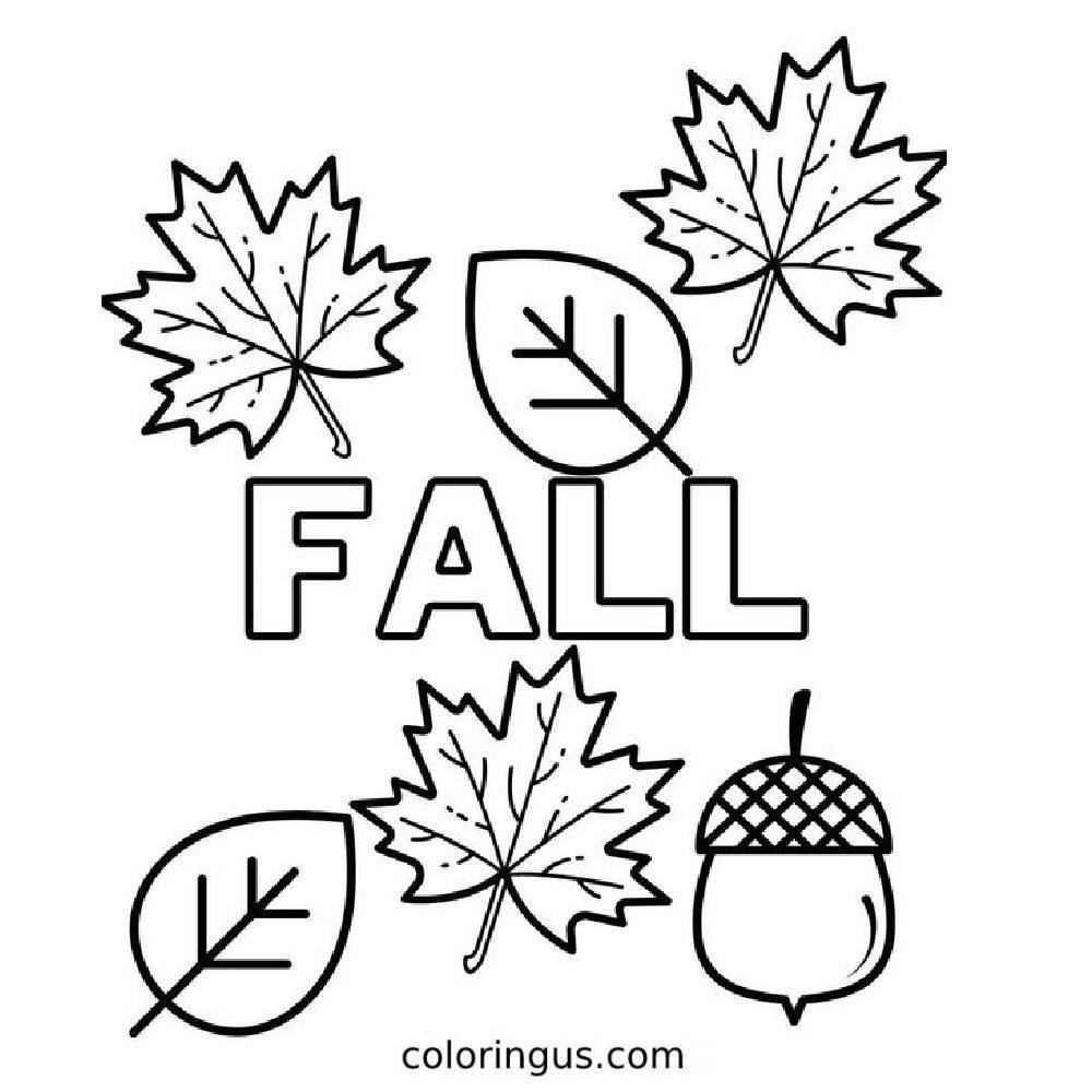 Fall Coloring Pages Free Printable PDF