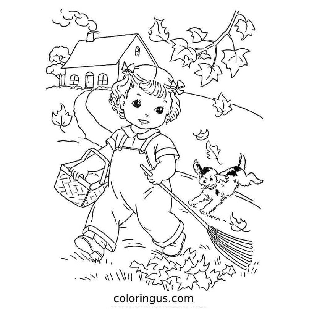 Fall Coloring Pages Free Printable PDF