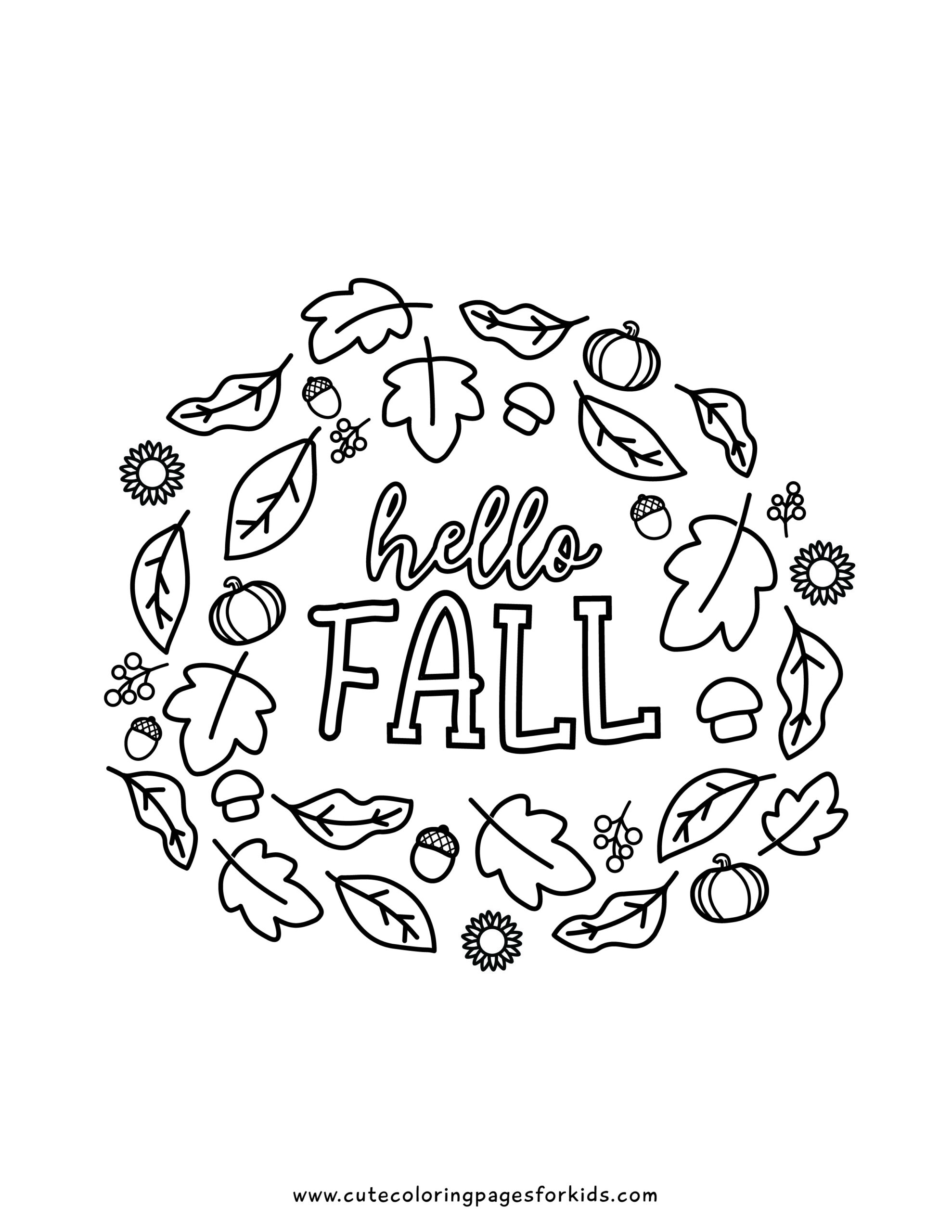 Fall Coloring Pages Free