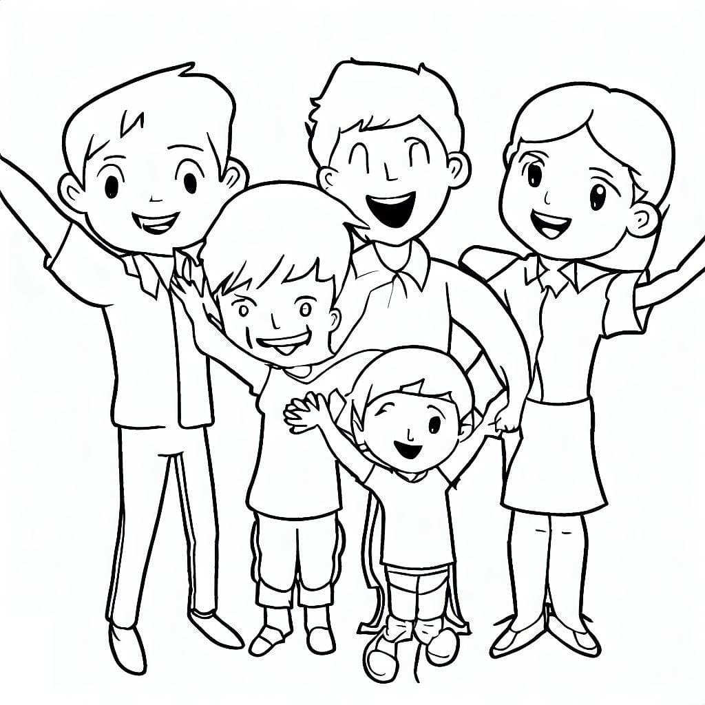 family coloring page
