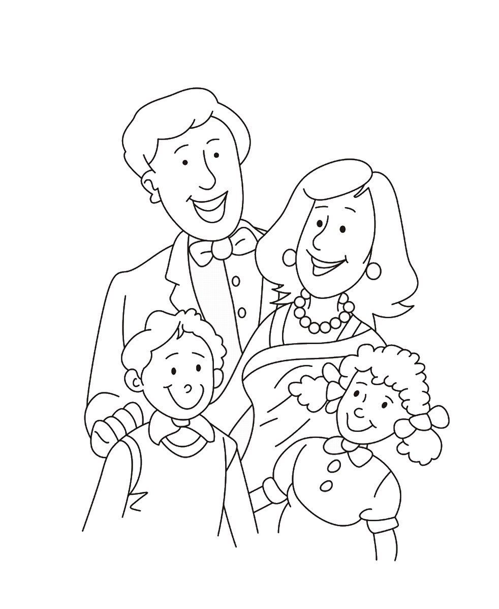 family coloring pages