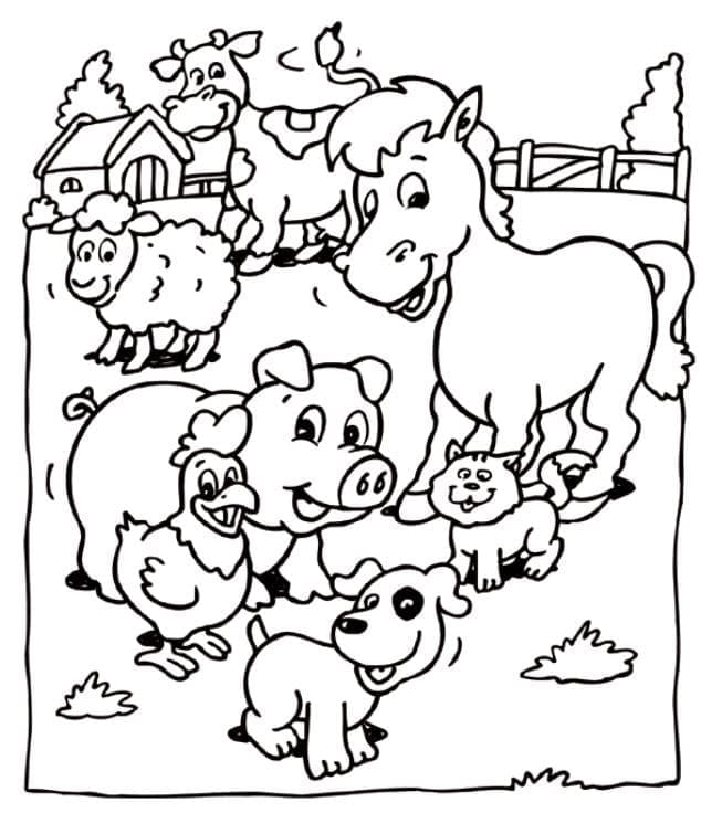 farm animals coloring pages