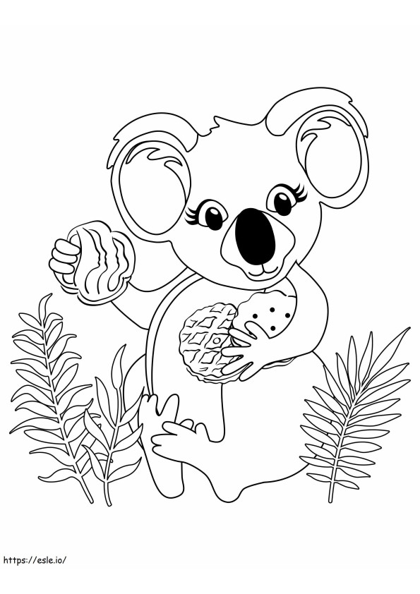 Female Koala Coloring Page
