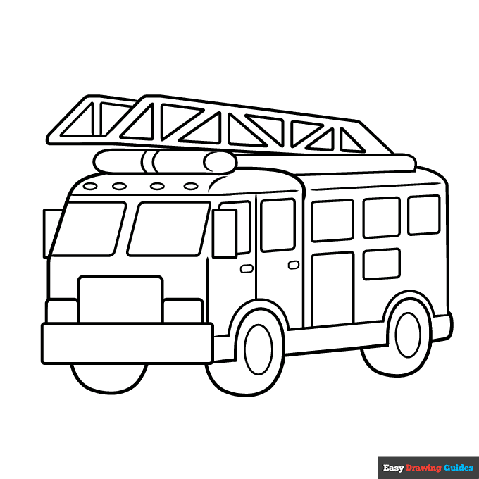 fire truck coloring page