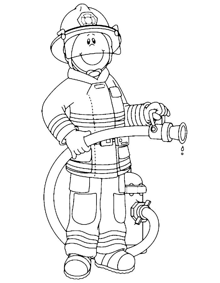 Firefighter Coloring Pages Free Printable PDF