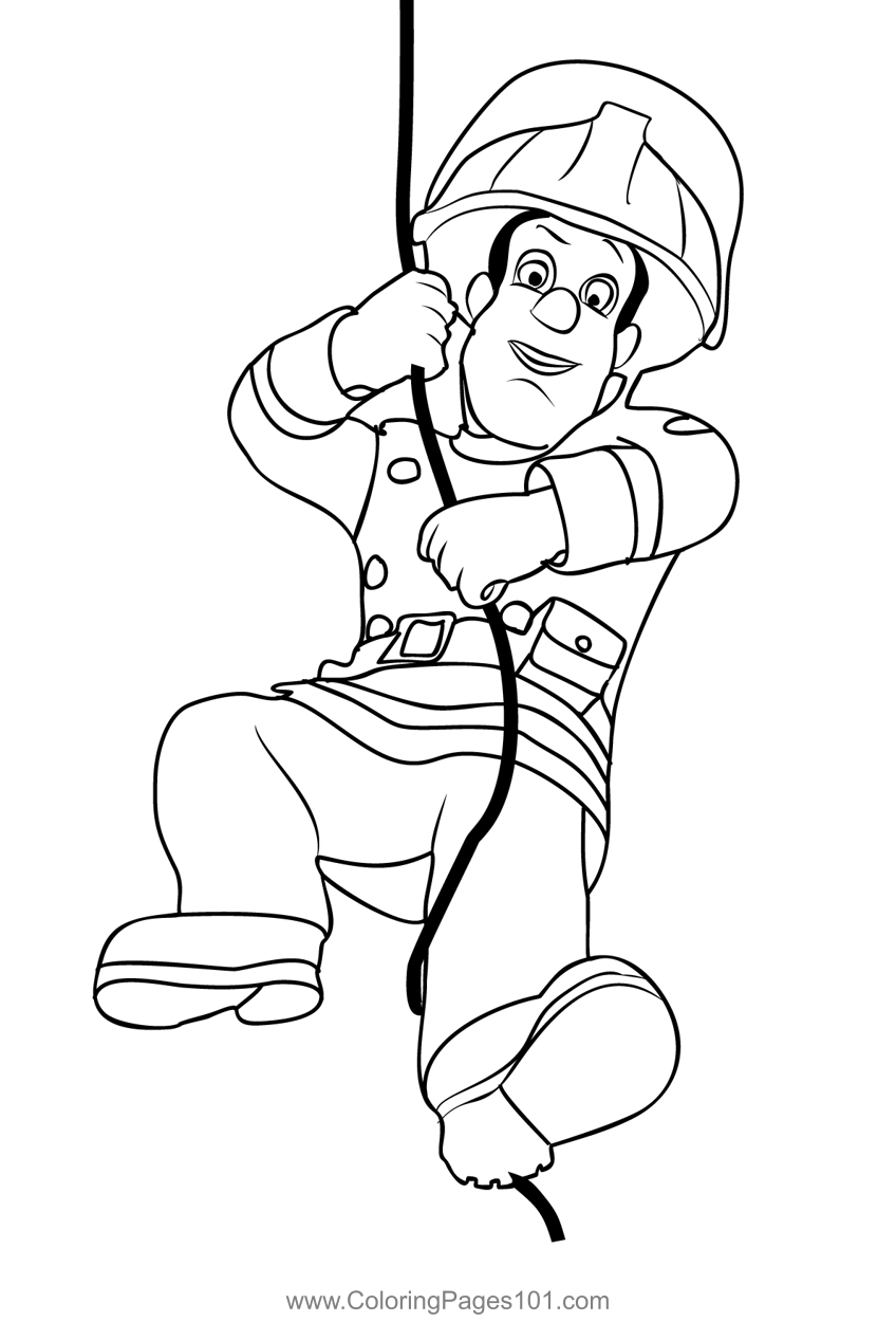 Fireman Sam 1 Coloring Page For Kids Free Fireman Sam Printable