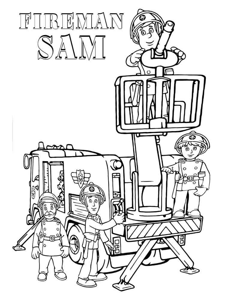 Fireman Sam Coloring Pages Fireman Sam Coloring Pages