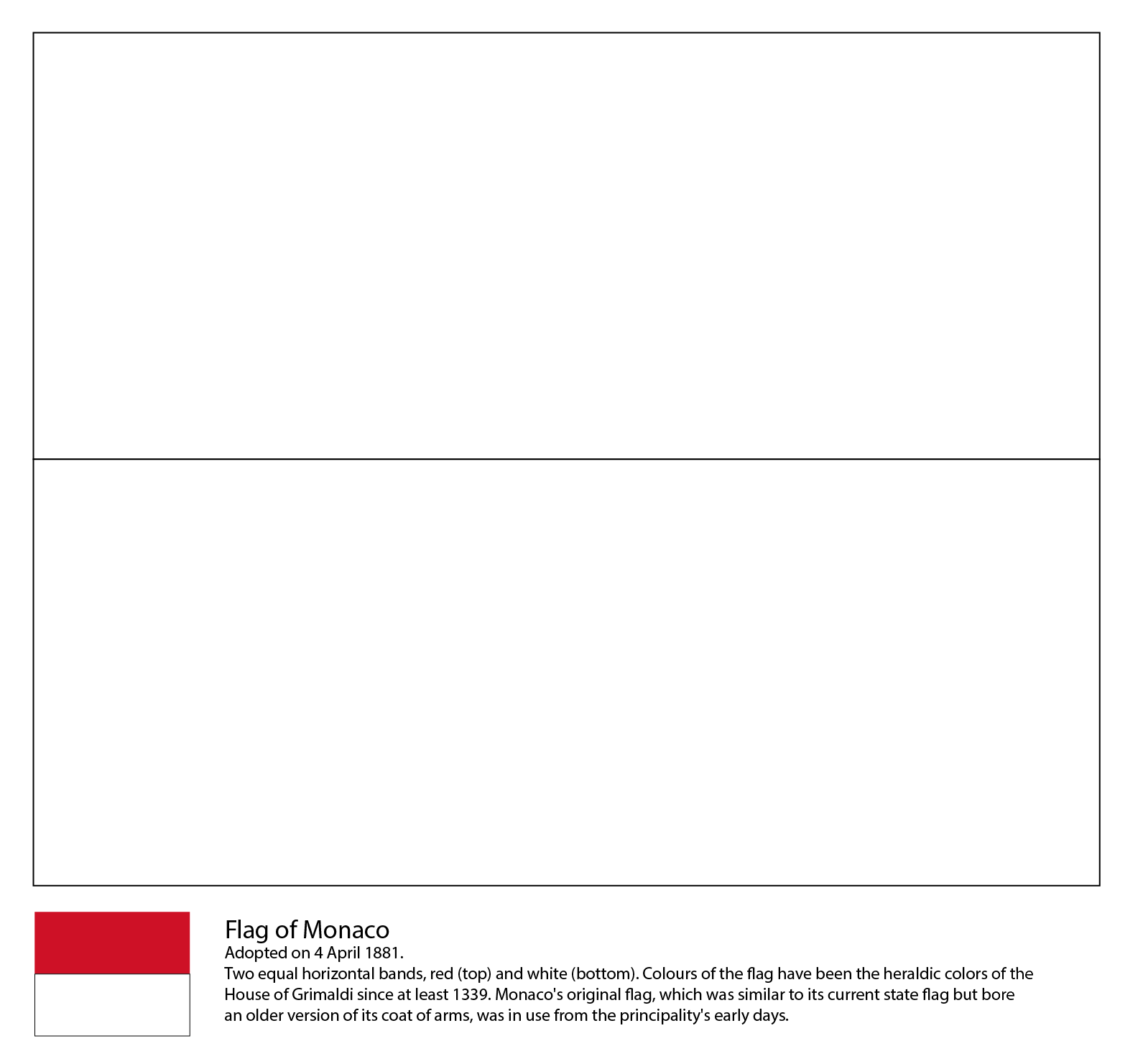Flag Of Monaco Coloring Page ColouringPages