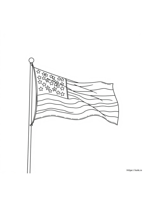 Flag Of Usa Coloring Page Flag Of Usa Coloring Page
