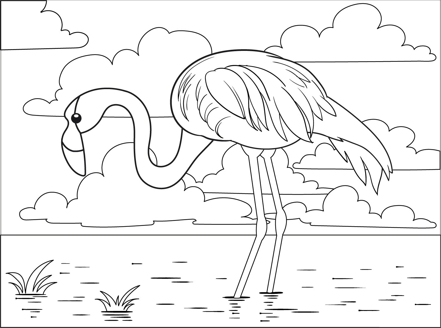 Flamingo Coloring Page ColouringPages Flamingo Coloring Page ColouringPages
