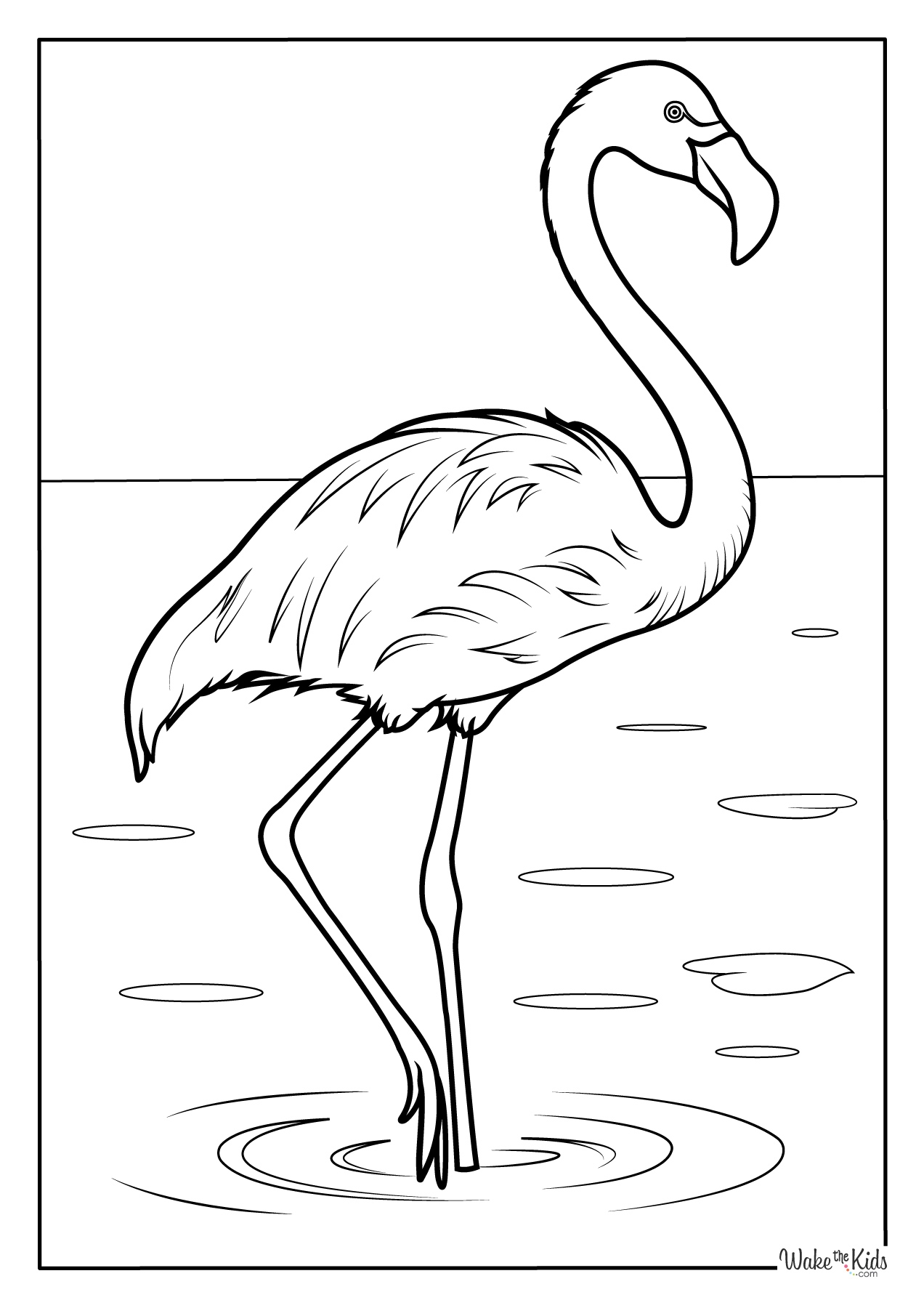 Flamingo Coloring Pages Free Printable PDFs WakeTheKids Flamingo Coloring Pages Free Printable PDFs WakeTheKids