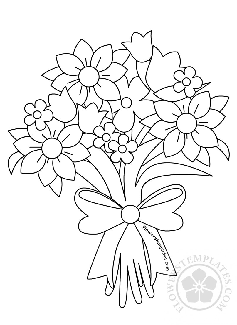 Flower Bouquet Coloring Pages