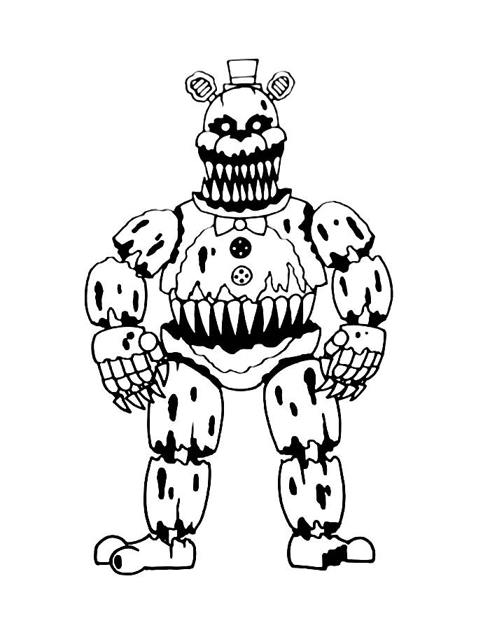 FNAF Coloring Pages Free Printable PDF