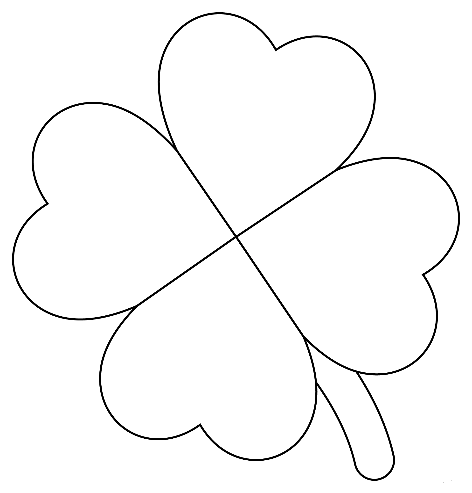 Four Leaf Clover Coloring Page ColouringPages