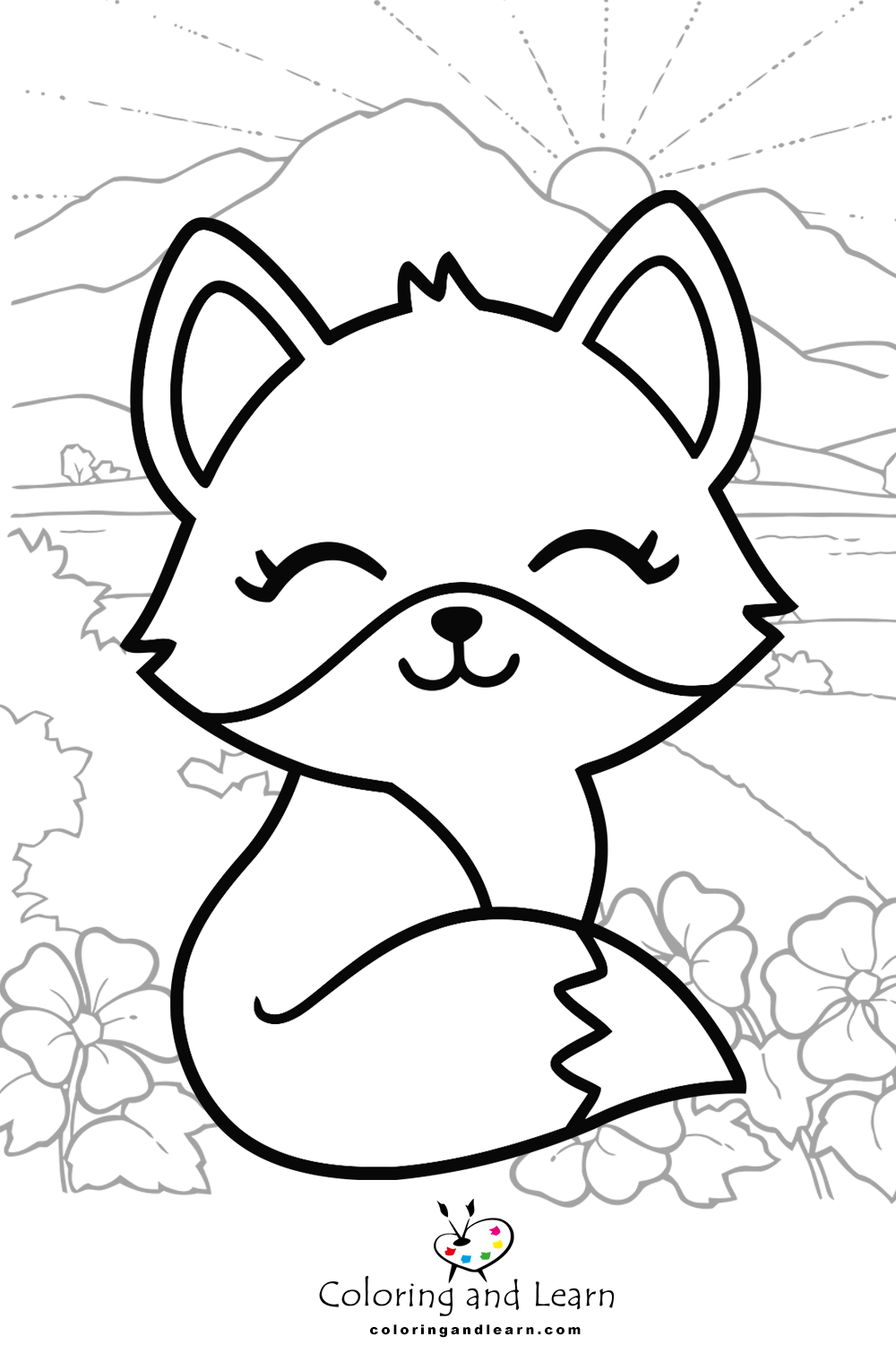 fox coloring page fox coloring page
