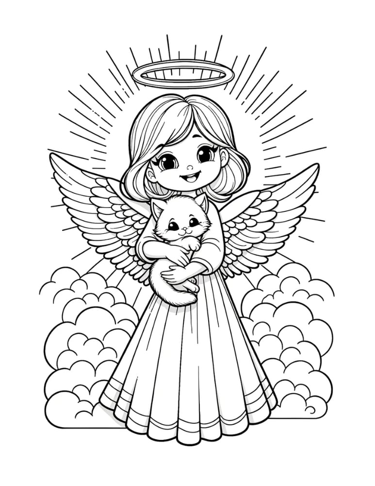 Free Angel Coloring Pages For Kids Free Angel Coloring Pages For Kids