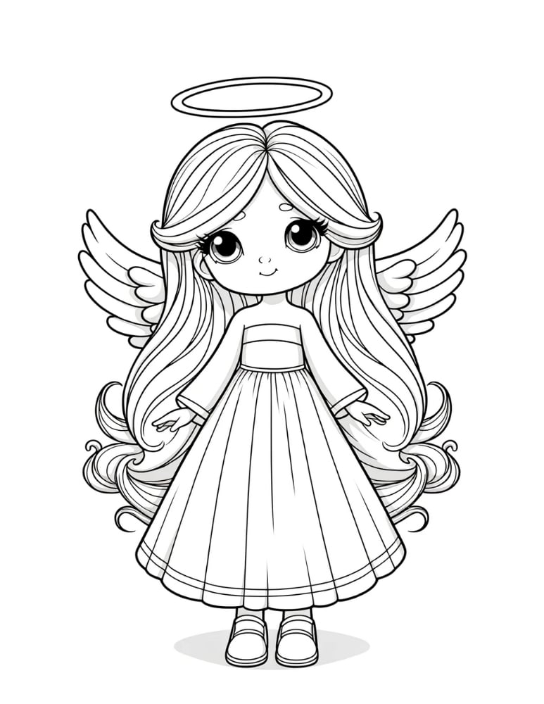 Free Angel Coloring Pages For Kids Free Angel Coloring Pages For Kids